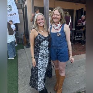 Black & White Floral Slip Dress